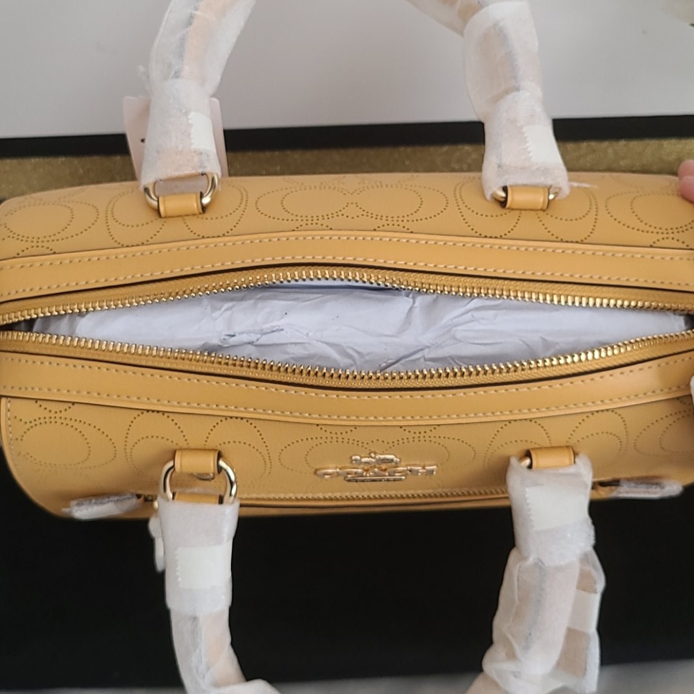 COACH ROWAN PERFORATED LOGO TOP HANDLE TOTE - Picture 6 of 16